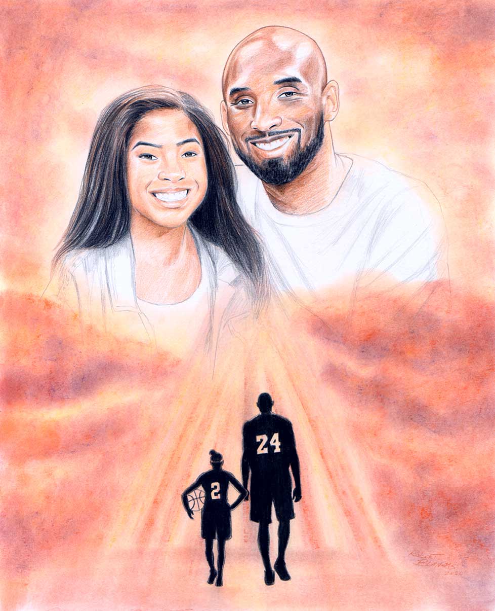 Kobe Bryant and Gigi by Robert Blancas