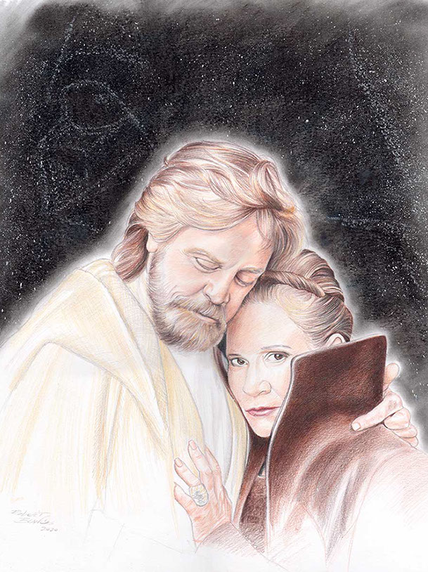Luke and Leia Skywalker by Robert Blancas